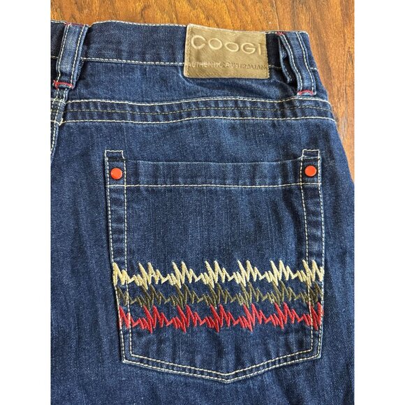 VTG Coogi Mens Straight-Leg Blue Denim Jeans Embroidered Pockets 38 x 34 Y2K Hip - Picture 6 of 10
